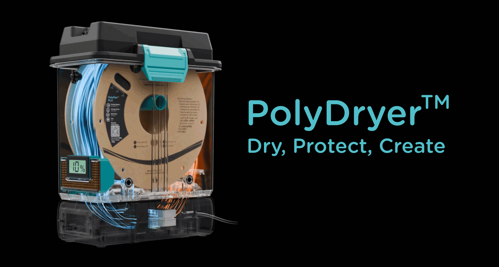 Polymaker重磅推出PolyDryer™——您的 3D 打印线材综合解决方案